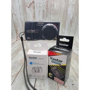 Panasonic LUMIX DMC-TZ1 5.0MP Digital Camera Black Tested W/ Charger & Battery